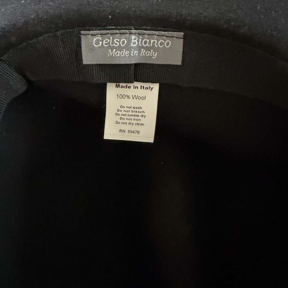 Classic Black Fedora Wool Hat Made In Italy - Picture 10 of 12